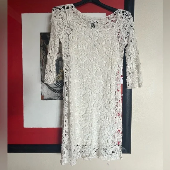Ralph Lauren | Dresses | Ralph Lauren Ivory Lace Dress Like New | Poshmark